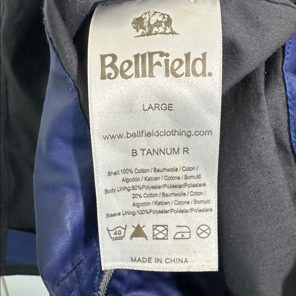 Bellfield Men’s Two-Toned Rain Jacket Blue/Black L - Picture 8 of 9